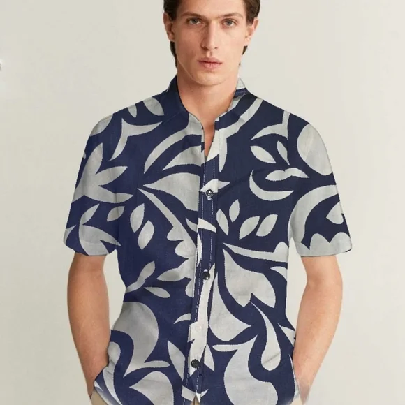 Men's Multicolor Abstract Shirt - Picture 2 of 10